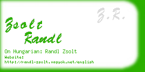 zsolt randl business card
